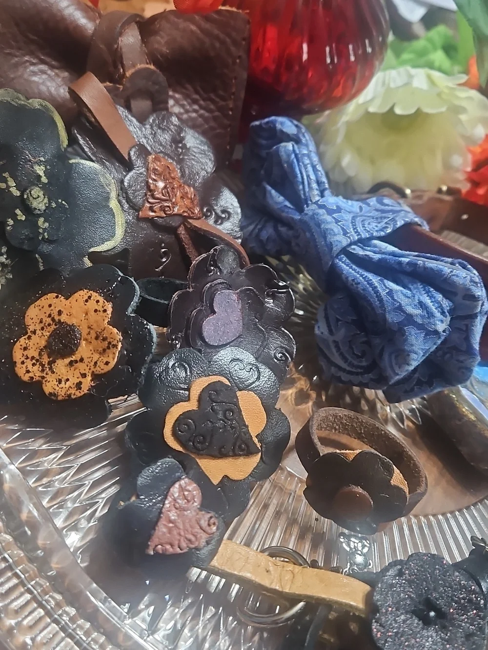 Hand Crafted Tooled Genuine Leather Key Chain NEW Personalized CUSTOM per Order